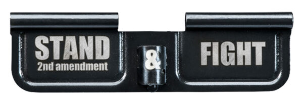Phase 5 Weapon Systems EPCSTAND Ejection Port Door  AR-15 Black Parkerized Steel 3.10" Engraved "Stand & Fight" — view 1