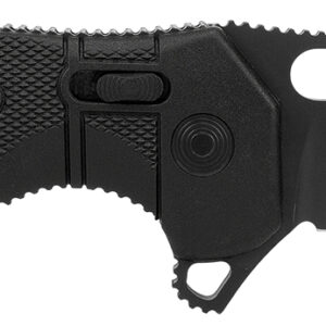 S.O.G SOG12211357 Seal XR 3.90" Folding Clip Point Plain Black MagnaCut Blade, Black Textured GRN/Titanium Handle