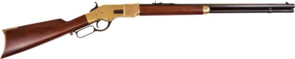 CIMARRON 1866 YELLOWBOY 45LC - 24" OCTAGON BRASS/BLUED WALNUT — view 1