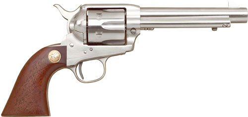 CIMARRON P-MODEL 38SPL/357MAG - PW 5.5" FS STAINLESS WALNUT — view 1