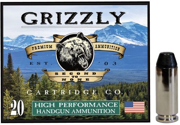 Grizzly Ammo GC10M10   10mmAuto 220gr Full Metal Jacket Flat Point 20 Per Box/10 Case — view 1