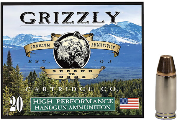 Grizzly Ammo GC9+P+49mm+P Luger 124gr Full Metal Jacket Flat Point 20 Per Box/10 Case — view 1