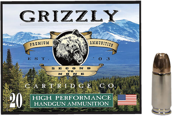 Grizzly Ammo GC9+P+CM109mm+P Luger 124gr Jacketed Hollow Point 20 Per Box/10 Case — view 1