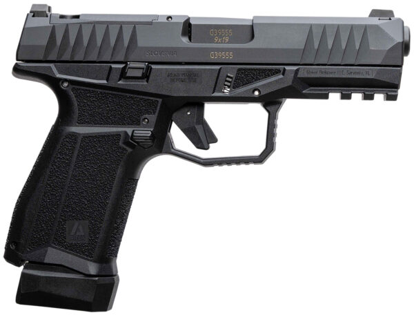 AREX 815537024074 Delta M Gen2 Compact Frame 9mm Luger 15+1 4" Black Steel Barrel, Black Nitride Steel Optic Cut/Serrated Slide, Black Polymer Frame w/Picatinny Rail, Black Stippled Grip, Ambidextrous — view 1