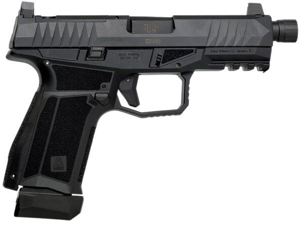 Global Ordnance LLC 815537024791 Delta M Gen2 9mm Luger 15+1 4" Black Threaded Barrel, Black Nitride Optic Cut/Serrated Slide, Black Frame, Ambidextrous — view 1