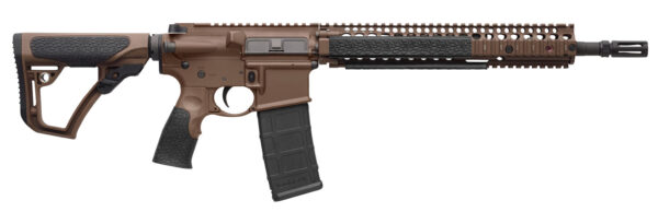 Daniel Defense 0208815126055 DDM4 M4A1 *CA Compliant 5.56x45mm NATO 14.50" 10+1 Mil-Spec Brown Cerakote 6 Position w/SoftTouch Overmolding Stock — view 1