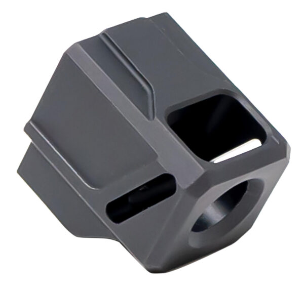 Faxon Firearms FFPACOMPSSG01 EXOS-523 Compensator for G43 Black Anodized Aluminum 1/2"x28 Threads 1.125" OAL 9mm — view 1