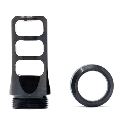 MUZZLOK 8.6 BLACKOUT 3-PORT MUZZLE BRAKE M18X1.5 THREADS BLK — view 1