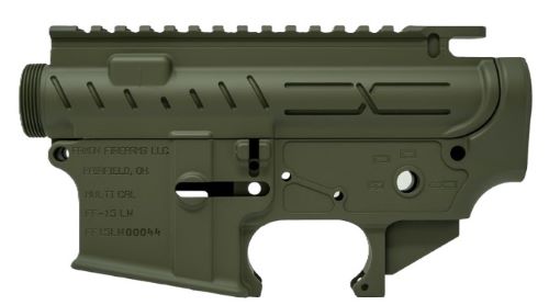 FAXON AR-15 X-TRA LITE - RECEIVER SET OD GREEN STRIPPED — view 1