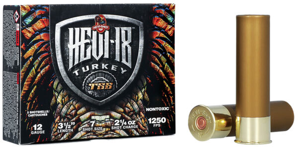 HEVI-Shot HS4507 HEVI-18 TSS Turkey 12Gauge 3.50" 2 1/4oz Tungsten 7Shot 5 Per Box/10 Case — view 1