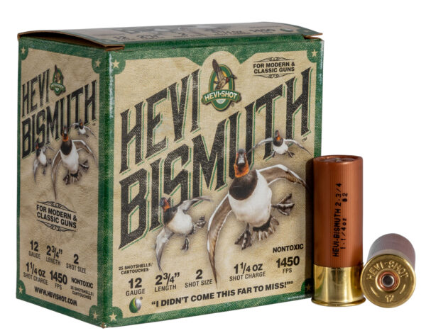 HEVI-Shot HS14702 HEVI-Bismuth  12Gauge 2.75" 1 1/4oz Bismuth 2Shot 25 Per Box/10 Case — view 1