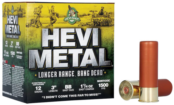 HEVI-Metal HS38088 HEVI-Metal Longer Range 12Gauge 3" 1 1/4oz BBShot 25 Per Box/10 Case — view 1
