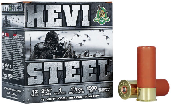 HEVI-Shot HS61221 HEVI-Steel  12Gauge 2.75" 1 1/8oz 1Shot 25 Per Box/10 Case — view 1