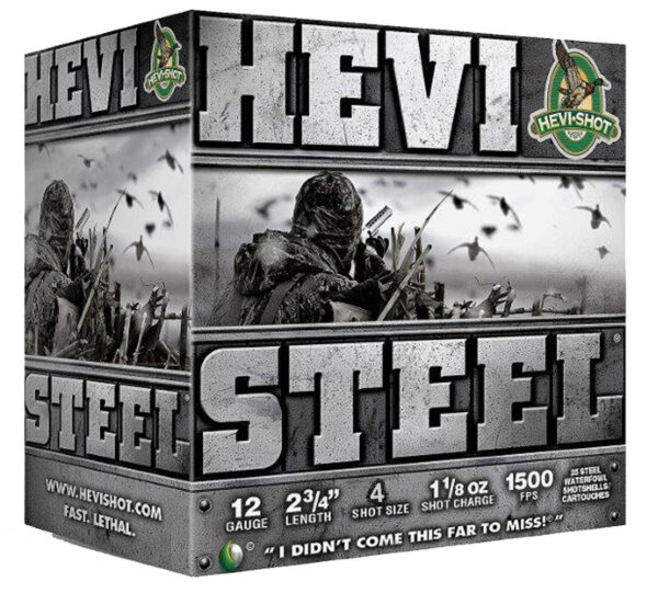 HEVI-Shot HS61224 HEVI-Steel  12Gauge 2.75" 1 1/8oz 4Shot 25 Per Box/10 Case — view 1