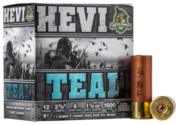 HEVI-Shot HS61226 HEVI-Teal  12Gauge 2.75" 1 1/8oz 6Shot 25 Per Box/10 Case — view 1