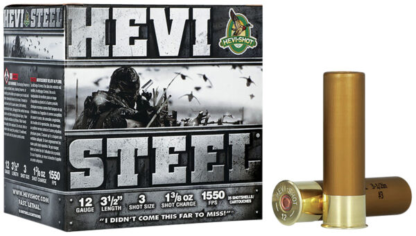 HEVI-Shot HS65003 HEVI-Steel  12Gauge 3.50" 1 3/8oz 3Shot 25 Per Box/10 Case — view 1