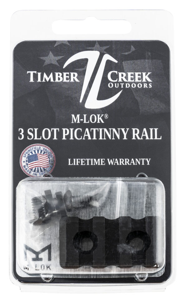 Timber Creek Outdoors M3SPRBL M-LOK 3 Slot Picatinny Rail  Black Anodized — view 1