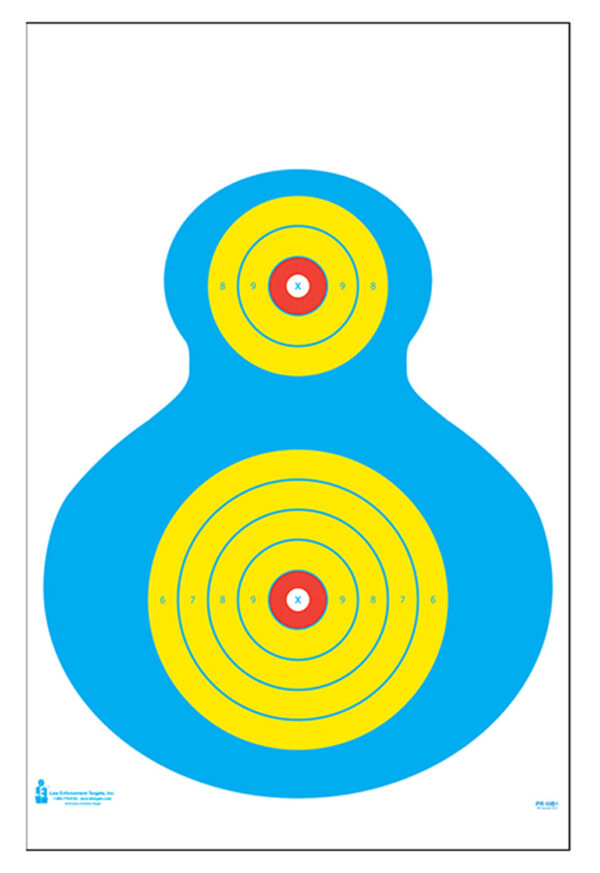 Action Target PRWB1100 High Visibility  Silhouette Paper 19" x 25" Blue/Yellow 100 Per Box — view 1