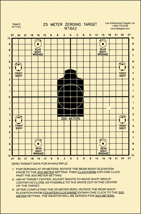 Action Target ALTC2100 Sighting Zeroing Center Mass Tagboard Hanging 25 Meters 8.75" x 11.50" Black/White 100 Per Box — view 1
