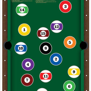 Action Target GSPOOL100 Entertainment  Pool Table Paper Hanging 23" x 35" Multi-Color 100 Per Box