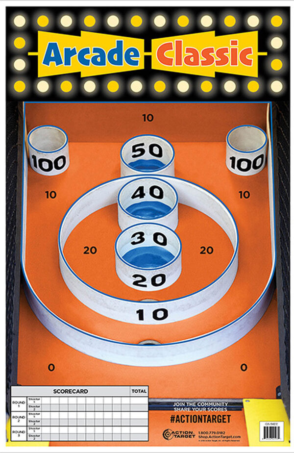 Action Target GSSKEE100 Entertainment  Skee-Ball Paper Hanging 23" x 35" Multi-Color 100 Per Box — view 1