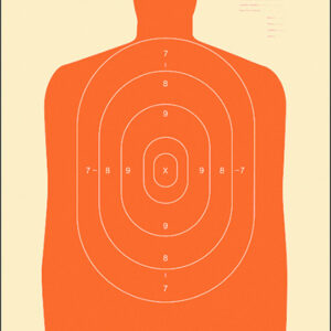 Action Target B27SORANGE100 Qualification Standard Silhouette Paper Hanging 24" x 45" Orange/White 100 Per Box