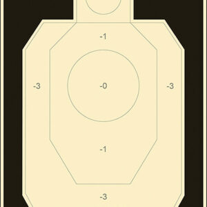 Action Target IDPAP100 Competition Official IDPA Silhouette Tagboard Hanging 23" x 35" Black/White 100 Per Box