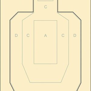 Action Target IPSCP100 Military IPSC/USPSA IPSC Paper Hanging 23" x 35" Black/White 100 Per Box
