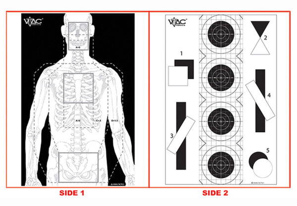Action Target VTACP100 Sighting Advanced Training Marksmanship/Silhouette Heavy Paper 23" x 35" Black/Gray/White 100 Per Box — view 1