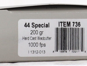 UNDERWOOD 44 SW SPECIAL 200GR - HC WADCUTTER 20RD 10BX/CS — view 2