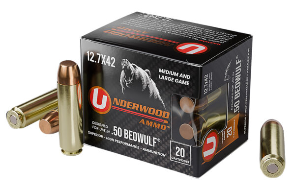 Underwood Ammo 557Underwood Ammo 557 50Beowulf 350gr Full Metal Jacket Flat Nose 20 Per Box/10 Case — view 1