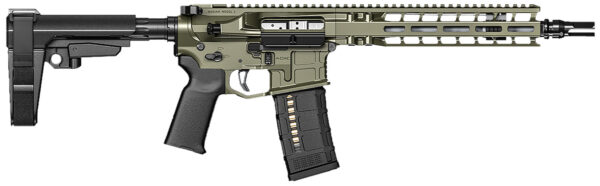 Radian Weapons R0515 Model 1 Pistol 223 Wylde 30+1 10.50", OD Green Billet Rec/M-Lok Handguard, Smooth Buffer Tube (No Brace), Magpul Grip, Ambi Controls, Dead Air QD Flash Hider, Adj. Triggers — view 1