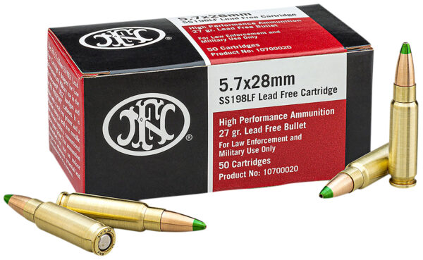 FN 10700020 High Performance  5.7x28mm 27gr Jacketed Hollow Point 50 Per Box/40 Case — view 1
