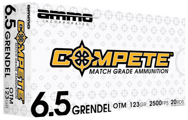 Ammo Inc 65GR123BTHPA20 Compete  6.5Grendel 123gr Open Tip Match 20 Per Box/10 Case — view 1