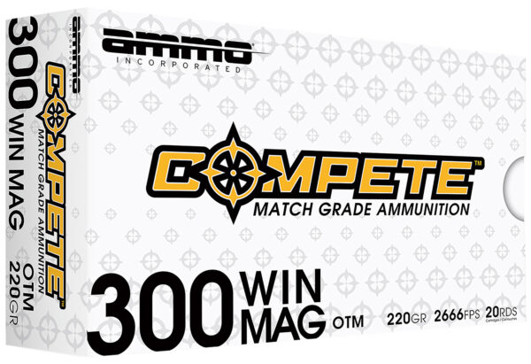 Ammo Inc 300WM190BTHPA20 Compete  300WinMag 220gr Open Tip Match 20 Per Box/10 Case — view 1