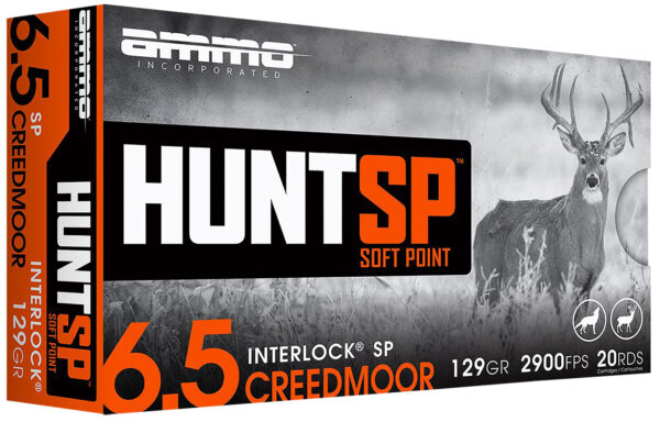Ammo Inc 65CM129SPA20 Hunt  6.5Creedmoor 129gr Soft Point 20 Per Box/10 Case — view 1
