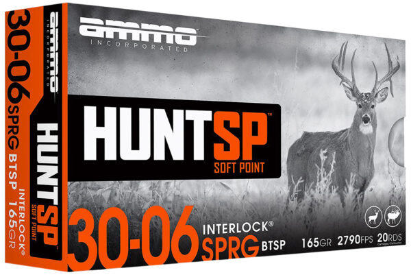 Ammo Inc 3006165SPA20 Hunt  30-06Springfield 165gr Soft Point 20 Per Box/10 Case — view 1