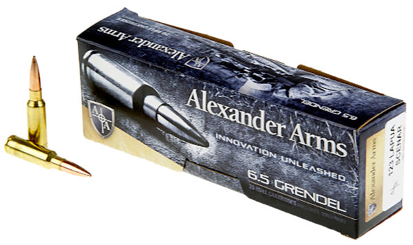 Alexander Arms AG123LSBOX Lapua Scenar  6.5Grendel 123gr Boat Tail Open Tip Match 20 Per Box/10 Case — view 1