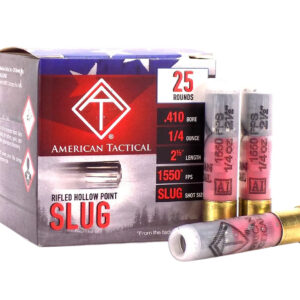 ATI ATIAC410R Shotshell  410Gauge 2.50" 1/4oz Slug Shot 25 Per Box/10 Case