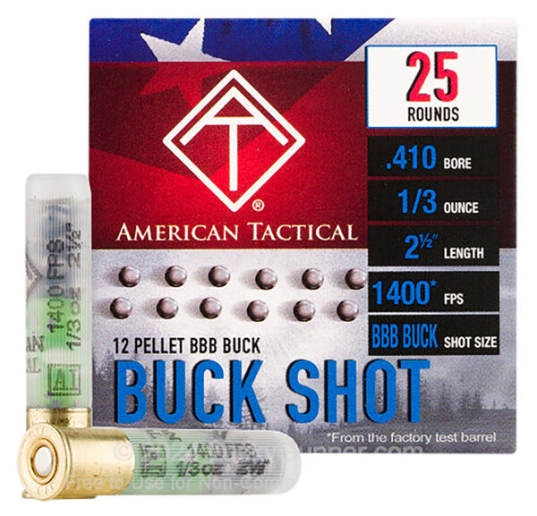 ATI ATIAC410BBB Shotshell  410Gauge 12Pellets BBBShot 25 Per Box/10 Case — view 1