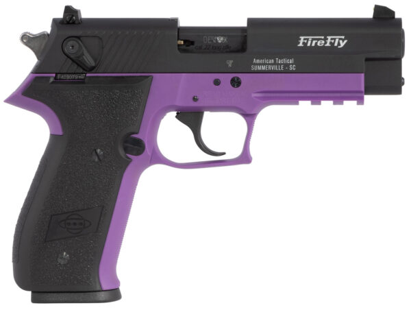 GSG GERG2210FFL FireFly  22 LR 10+1 4" Black Serrated Slide, Purple Zinc Alloy w/Accessory Rail Frame, Black Polymer Grip — view 1