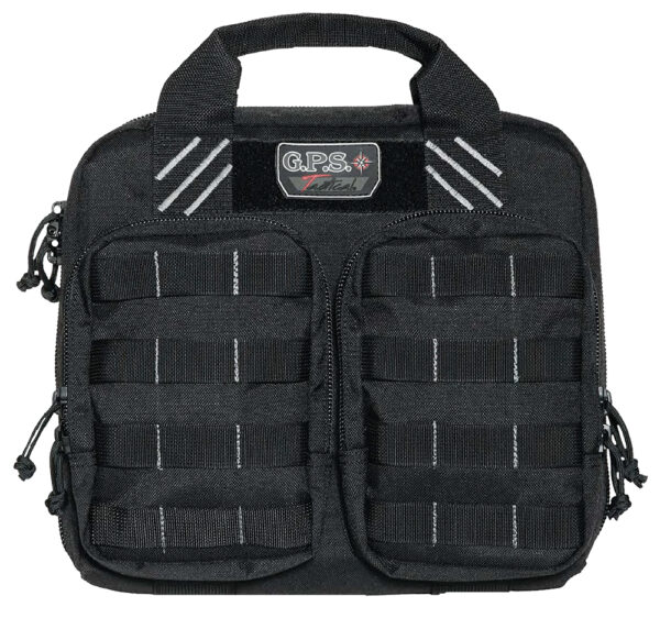 GPS Bags T1412PCB Tactical Double +2 Black 1000D Nylon Teflon Coating Holds 4 Handguns — view 1
