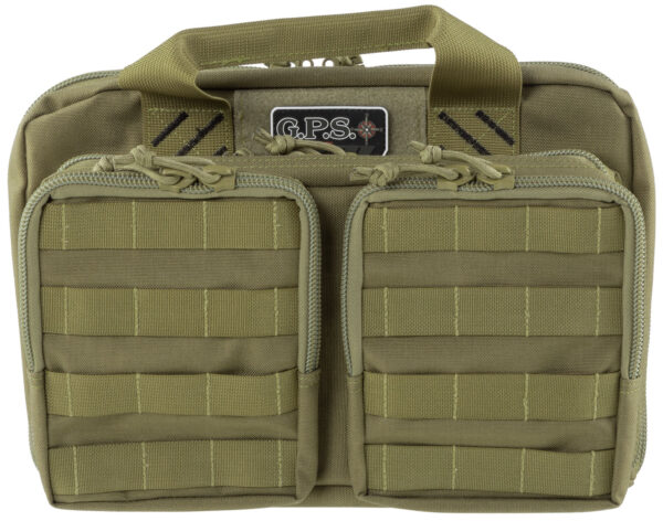 GPS Bags T1312PCT Tactical Quad +2 Tan 1000D Polyester with YKK Lockable Zippers, 8 Mag Pockets, 2  Ammo Front Pockets, Visual ID Storage System & Holds Up To 6 Handguns — view 1