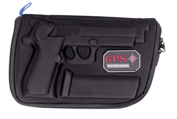 GPS Bags 909PC Custom Molded  w/ Lockable Zippers Internal Mag Holder & Black Finish for Beretta 92/96 & Taurus PT92 — view 1