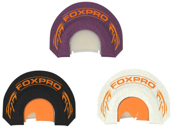 Foxpro HYBRID SPUR COMBO Crooked Spur Hybrid Spur Combo Pack Diaphragm Call Double Reed Turkey Sounds Attracts Turkeys Black/Purple/White 3 Piece — view 1