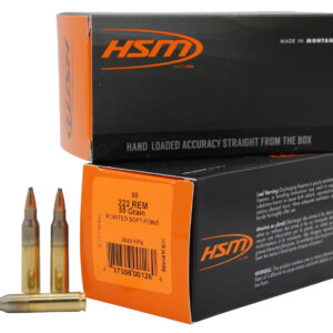 HSM 2232 Varmint  *Remanufactured 223 Rem 55 gr Soft Point 50 Per Box/10 Case