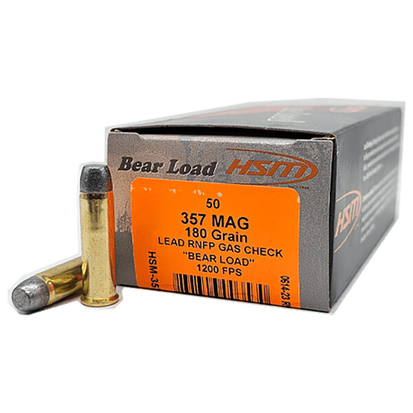 HSM 35718N Bear Load  357 Mag 180 gr Lead Round Nose Flat Point 50 Per Box/10 Case — view 1