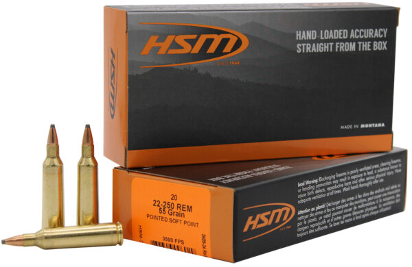 HSM 222504N Varmint  22-250 Rem 55 gr Soft Point 20 Per Box/ 25 Case — view 1