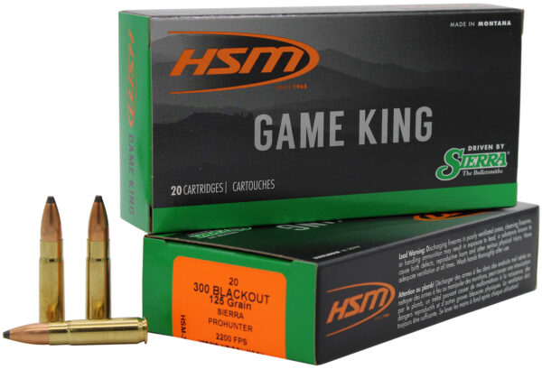 HSM 300BLK3N Game King  300 Blackout 125 gr Pro Hunter 20 Per Box/ 25 Case — view 1