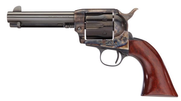 Taylors & Company 555149DE 1873 Cattleman Gunfighter 45 Colt (LC) 6rd 4.75" Blued Cylinder & Barrel Color Case Hardened Steel Frame Walnut Army Size Grip (Taylor Tuned) — view 1